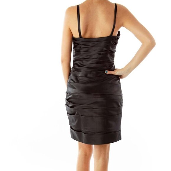 Aidan Mattox Black Fitted LBD - Picture 3 of 3